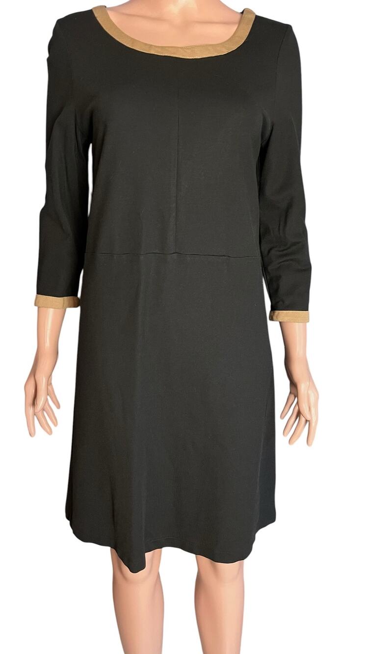 J. Jill Ponte Knit A-Line Dress Medium Career Wear Business Professional Office